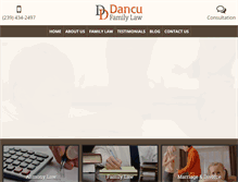 Tablet Screenshot of dancufamilylaw.com